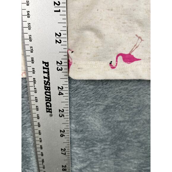 89th + Madison Women's Top S Pink Flamingo Print Puff Sleeve NWT - Picture 9 of 10